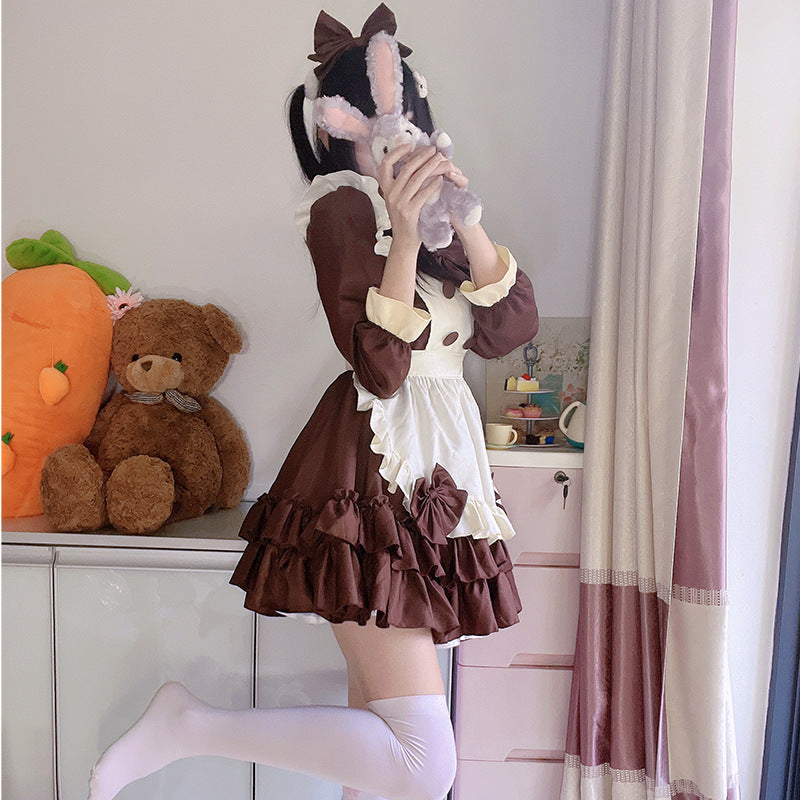 Lolita Dress Maid Costume Cafe Waitress Dress for Women