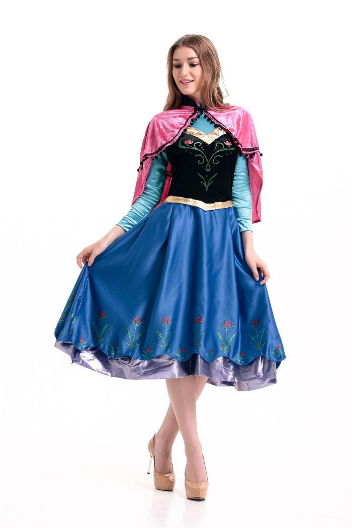 Halloween Frozen Anna Elsa Princess Adult Dress Costume Halloween Princess Clothing