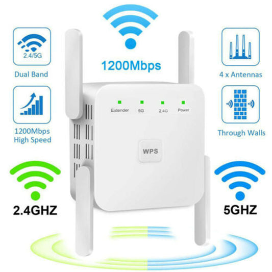 AC1200M dual band repeater wireless signal amplifier 5G high-power extender wifi repeater