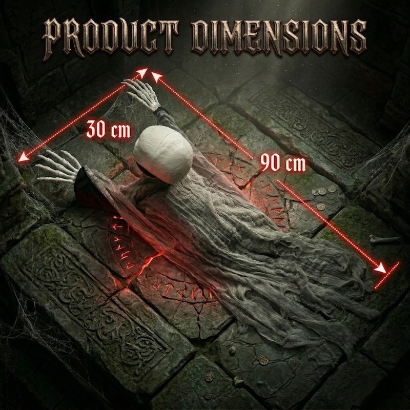 Voice-Activated Halloween Ghost – Moving Hands & Red Eyes