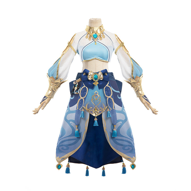 Genshin Impact Nilu Cos Dressed in Lotus Light, Dancing Feast, Xu Mi, Dancer, Exotic Style, Full Cosplay Costume, Female