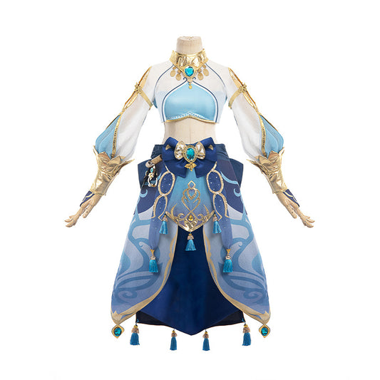 Genshin Impact Nilu Cos Dressed in Lotus Light, Dancing Feast, Xu Mi, Dancer, Exotic Style, Full Cosplay Costume, Female