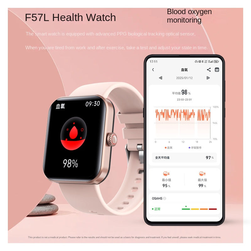 F57L Smart Watch – 1.91-inch Display & Heart Rate Tracking