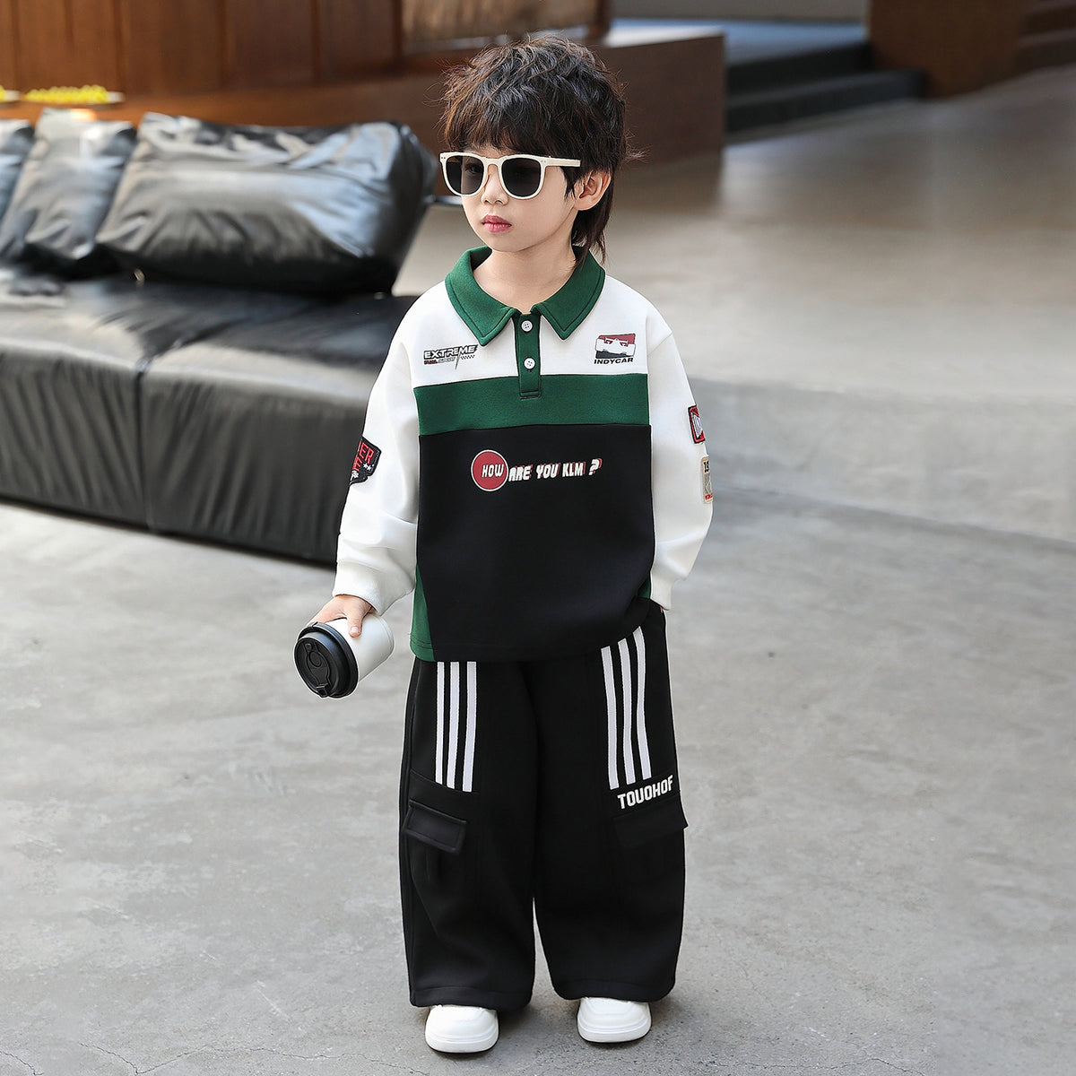 Boys Autumn Polo Sports Two-Piece Set