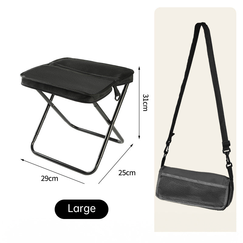 Portable Folding Stool with Steel Frame & Oxford Fabric
