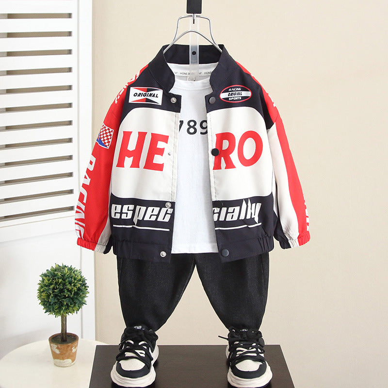 Boys Streetwear Motorcycle Jacket Cool Hip Hop Outerwear - product image 6