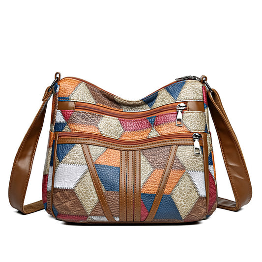 Colorblock Large-Capacity Shoulder & Crossbody Bag