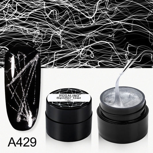 ROSALIND Gel Spider Line For Nails Art Gel Polish UV Colors Painting Gel Nail Polish Spider Gel Lacquer Web Stickers Gel Polish - 2bazar4