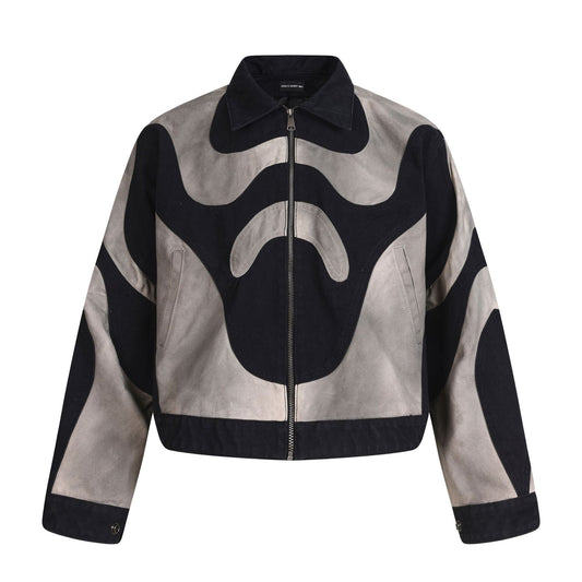 Men's Colour-Block Cargo Jacket – Relaxed Fit