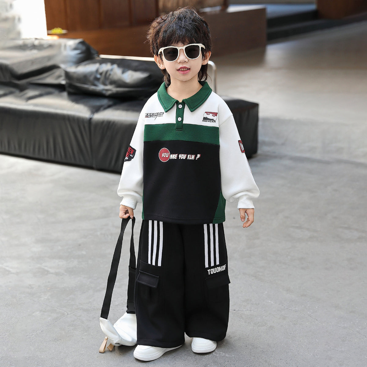 Boys Autumn Polo Sports Two-Piece Set