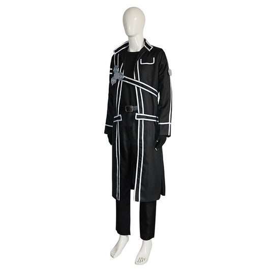 Halloween Anime Sword Art Online Kirito Cosplay Costume Adult Men Women Kirito SAO Kirigaya Kazuto Uniform Colthing Wig Set