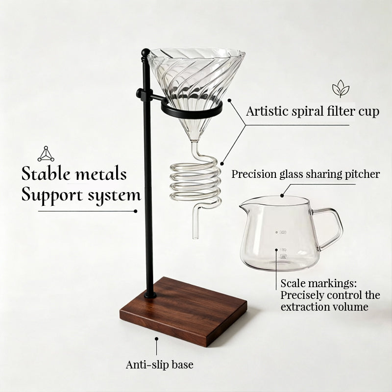 Spiral Pour-Over Coffee Dripper Stand
