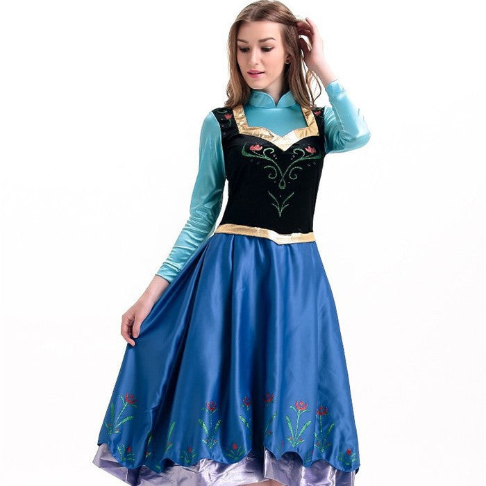 Halloween Frozen Anna Elsa Princess Adult Dress Costume Halloween Princess Clothing
