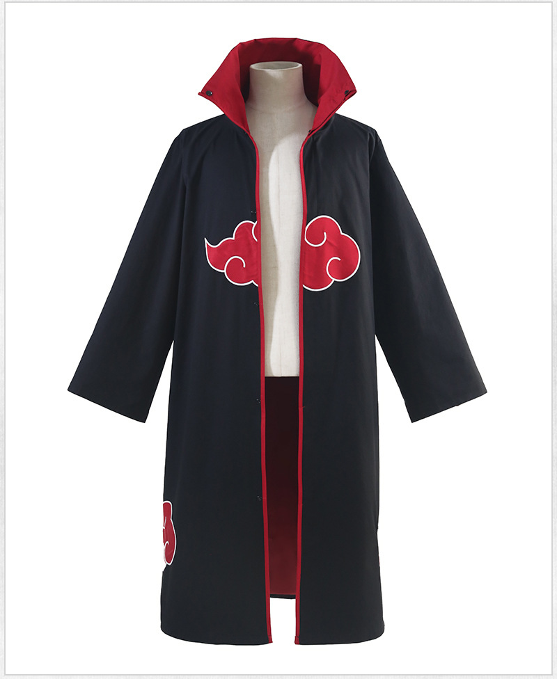Naruto Akatsuki Itachi Red Cloud Cosplay Cloak