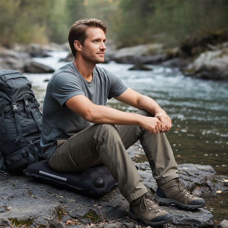 Self-Inflating Camping Seat Cushion – Waterproof & Foldable