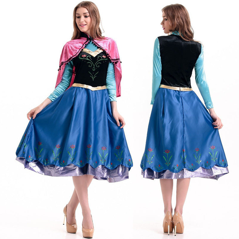 Halloween Frozen Anna Elsa Princess Adult Dress Costume Halloween Princess Clothing