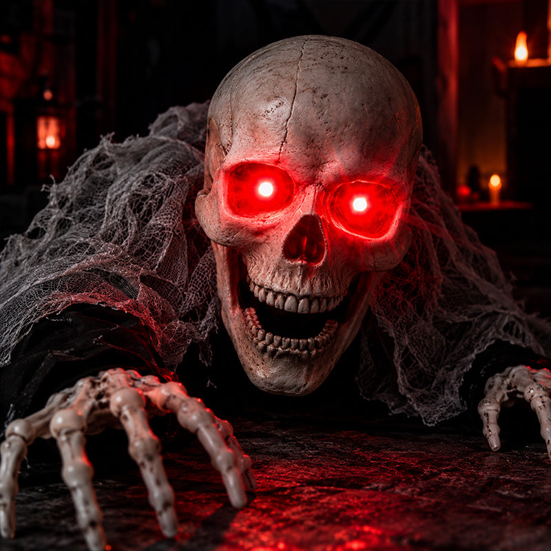 Voice-Activated Halloween Ghost – Moving Hands & Red Eyes