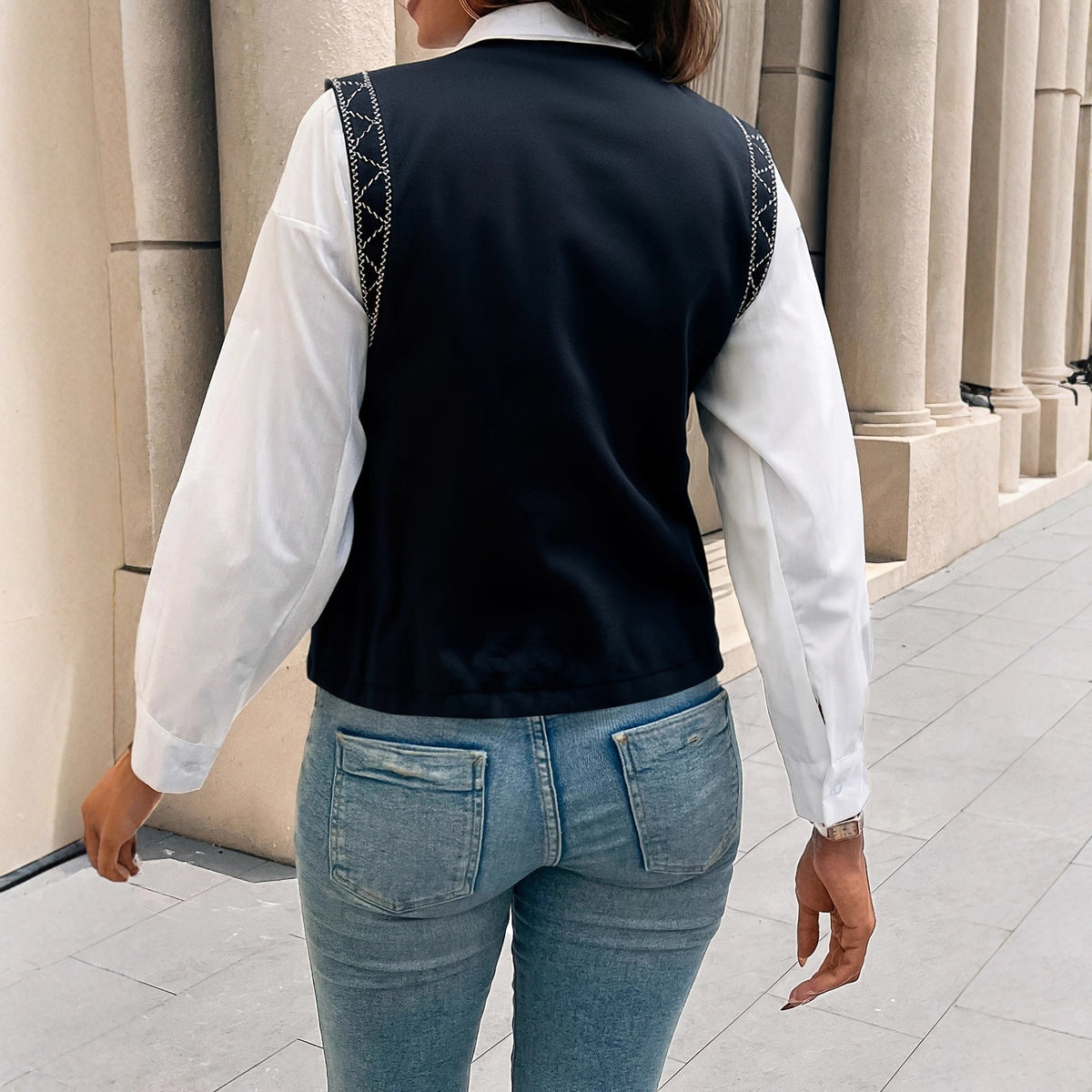 Embroidered Cardigan Vest - product image 3