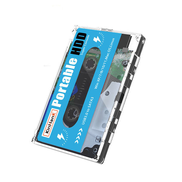Kinhand 500G HDD Portable External Hard Drive Disk 55000 Retro Games For PSP/SEGA SATURN/Wii Gaming Card for Computer Laptop