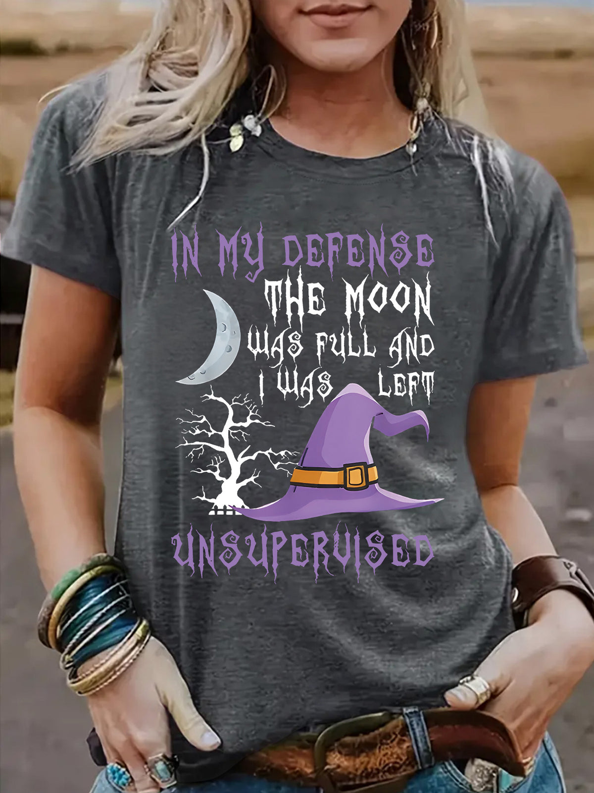 Halloween Witch Pattern Short-Sleeve T-Shirt - product image 12
