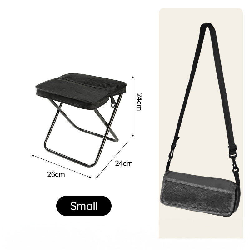 Portable Folding Stool with Steel Frame & Oxford Fabric