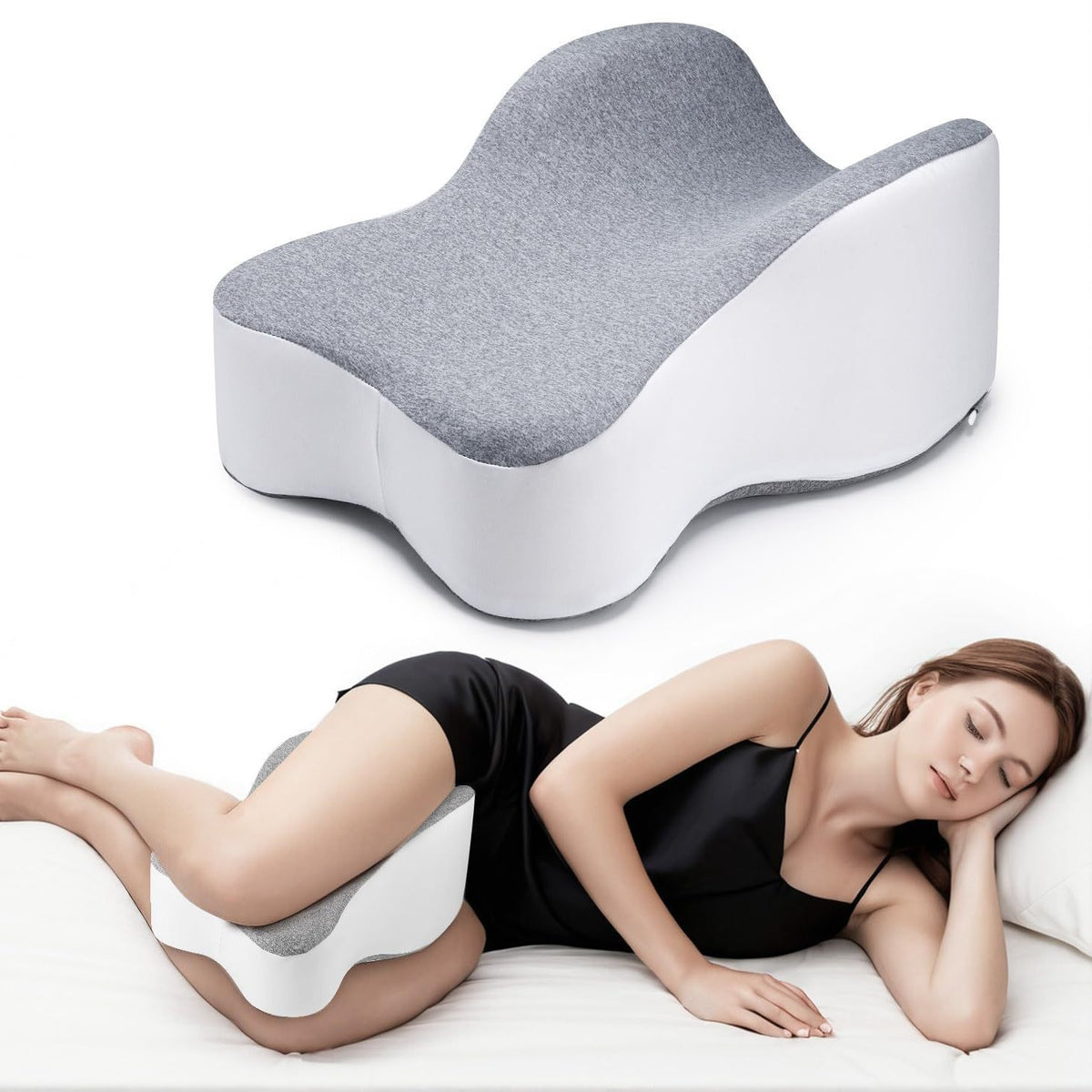 Butterfly Memory Foam Knee & Leg Pillow for Side Sleepers