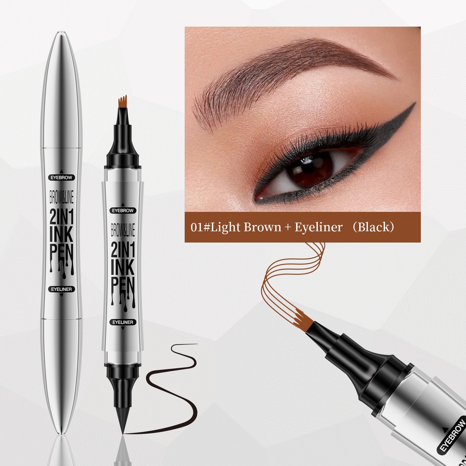 Hellokiss Eyeliner and eyebrow pencil 2 in 1 - 2bazar4