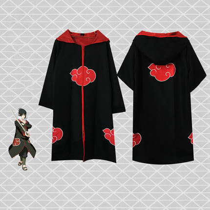 Anime Naruto Cosplay Costume Akatsuki Itachi Uchiha Hawk Uchiha Sasuke Hatake Kakashi Uzumaki Naruto Cosplay Cloak Hooded Cape