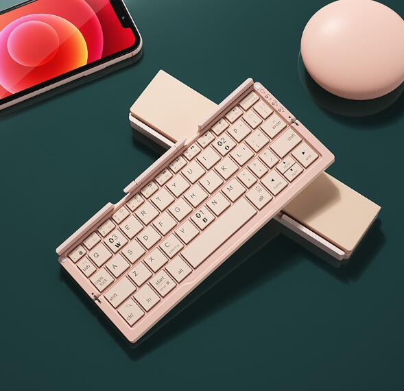 Mini Folding Keyboard Wireless Bluetooth-compatible Keyboard Foldable Keypad For Laptop Windows Android Tablet ipad Phone - 2bazar4