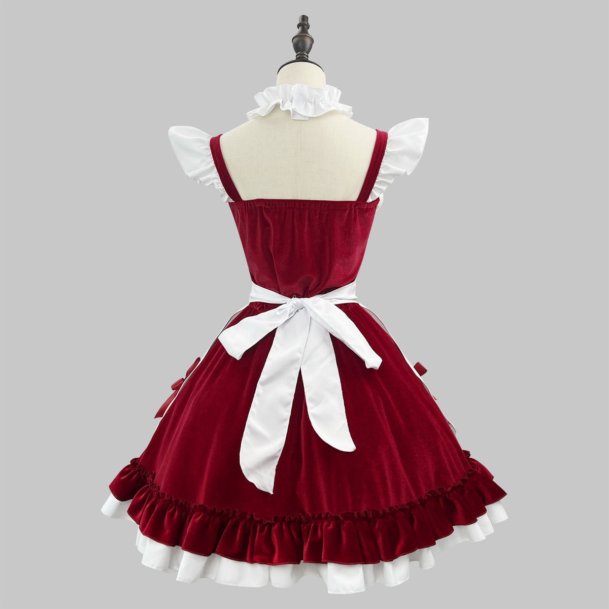 Wine Red Velvet Christmas Cosplay Costume Set