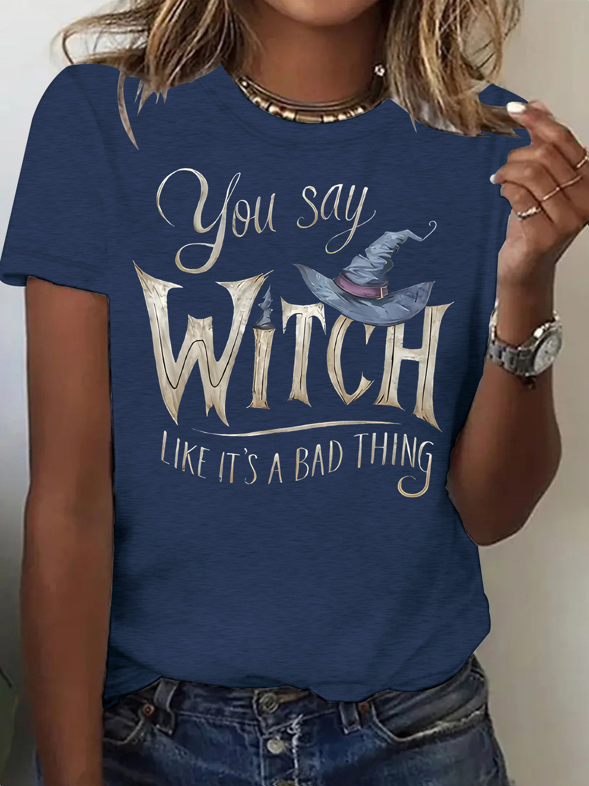 Halloween Witch Print Short-Sleeve T-Shirt - product image 8