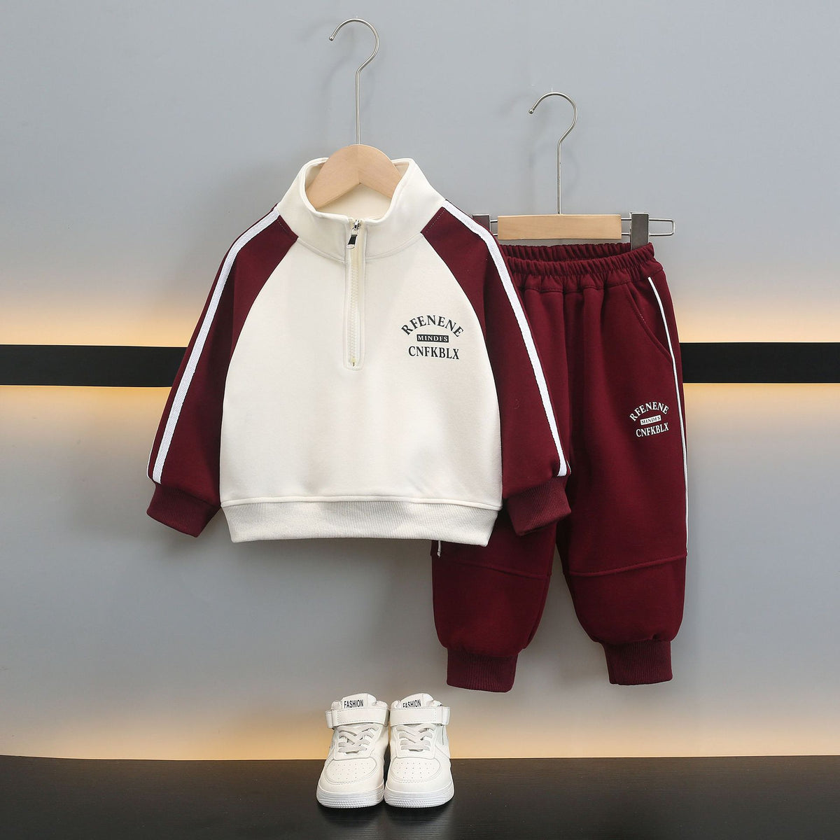 Boys Spring Autumn Sports Two-Piece Set, Long Sleeve Zip-Up Jacket Pants, - product image 5