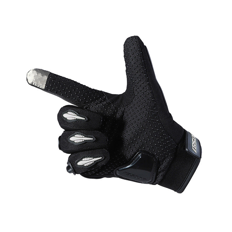 Motorcycle Riding Gloves, All Finger, Summer Breathable, Men's And WomElectric Vehicles, Anti Fall, Anti Slip, Touch ScreenProduct attributes:Material: High quality mesh fabricApplicable age group: adultApplicable gender: neutral/both genders