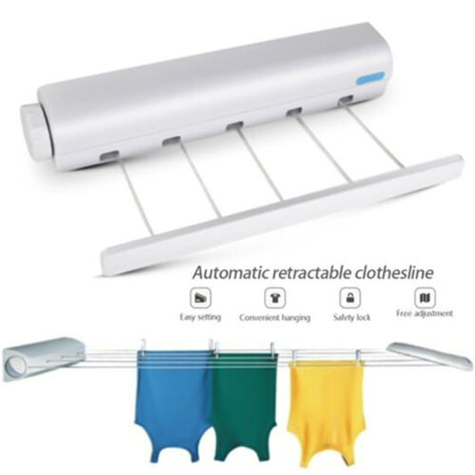 Retractable Laundry Hanger Wall Mounted Clothes Line Clothes Drying Rack Clothesline Laundry Rope - 2bazar4