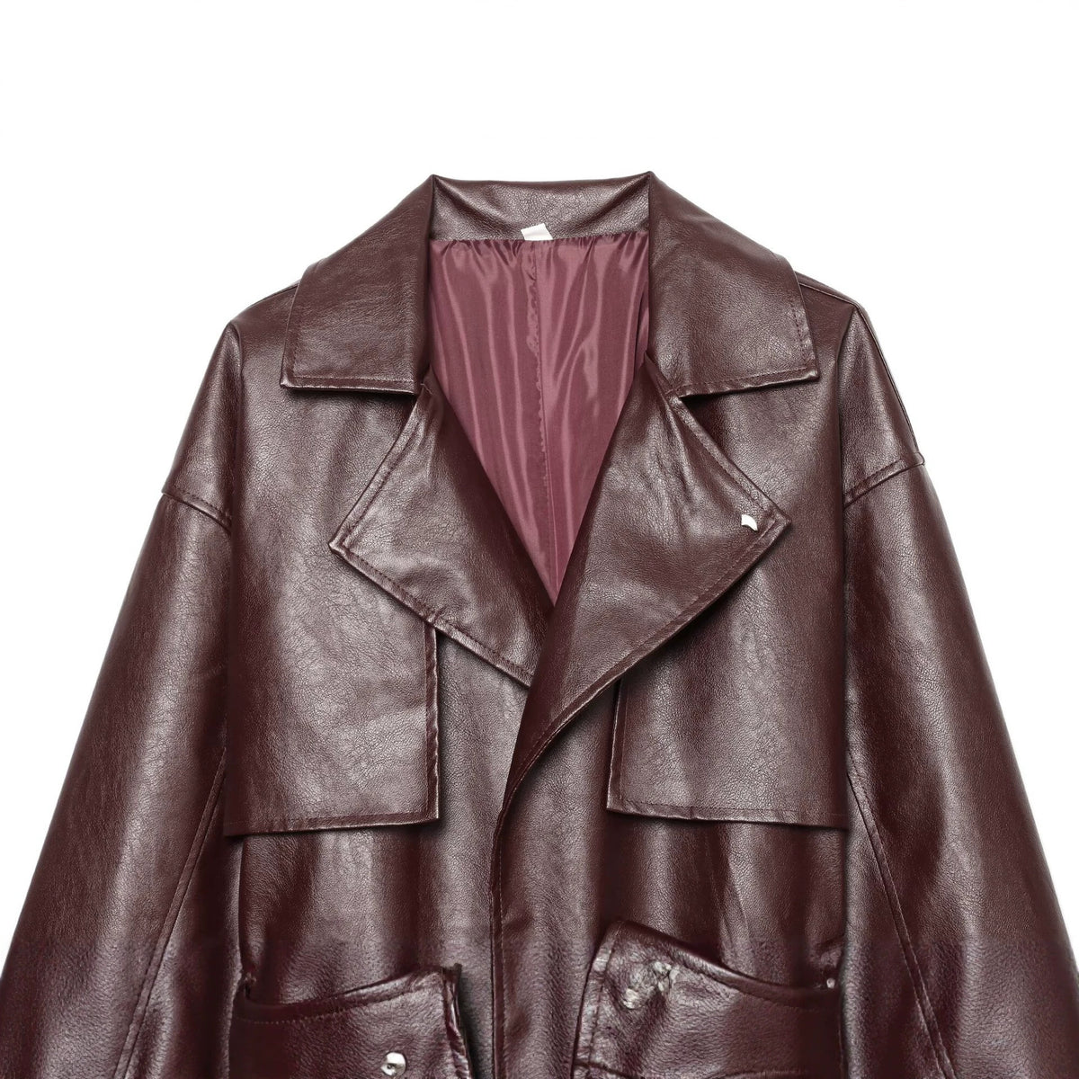 Women's Belted Faux Leather Jacket - product image 3