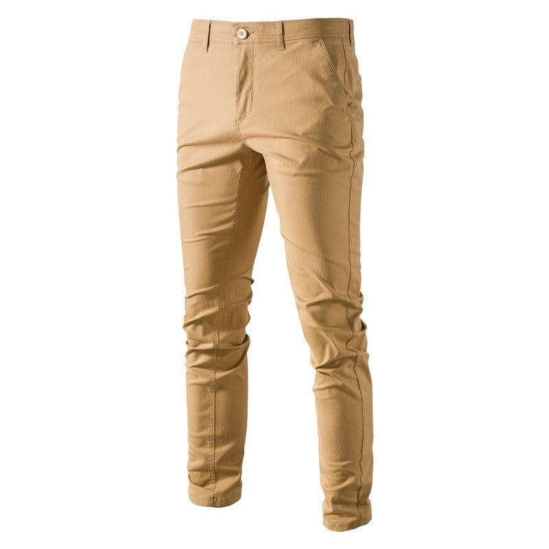 Autumn New Men's Casual Pants Breathable Men's Wear Japanese Youth Business Versatile Thickened Cotton Pants - 2bazar4