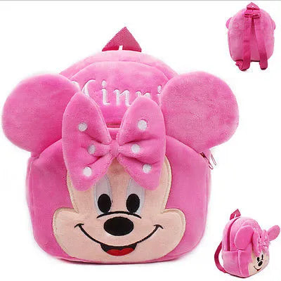 Kids Baby Girl Cartoon Shoulder Bag Pink Plush Backpack Toddler Schoolbag Satchel - 2bazar4