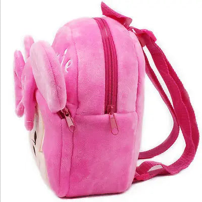 Kids Baby Girl Cartoon Shoulder Bag Pink Plush Backpack Toddler Schoolbag Satchel - 2bazar4