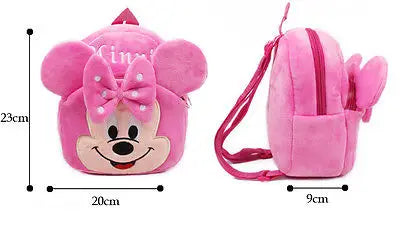 Kids Baby Girl Cartoon Shoulder Bag Pink Plush Backpack Toddler Schoolbag Satchel - 2bazar4