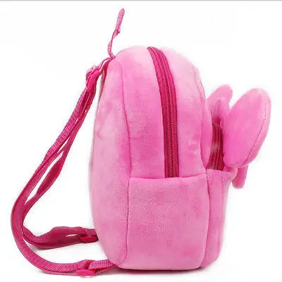 Kids Baby Girl Cartoon Shoulder Bag Pink Plush Backpack Toddler Schoolbag Satchel - 2bazar4