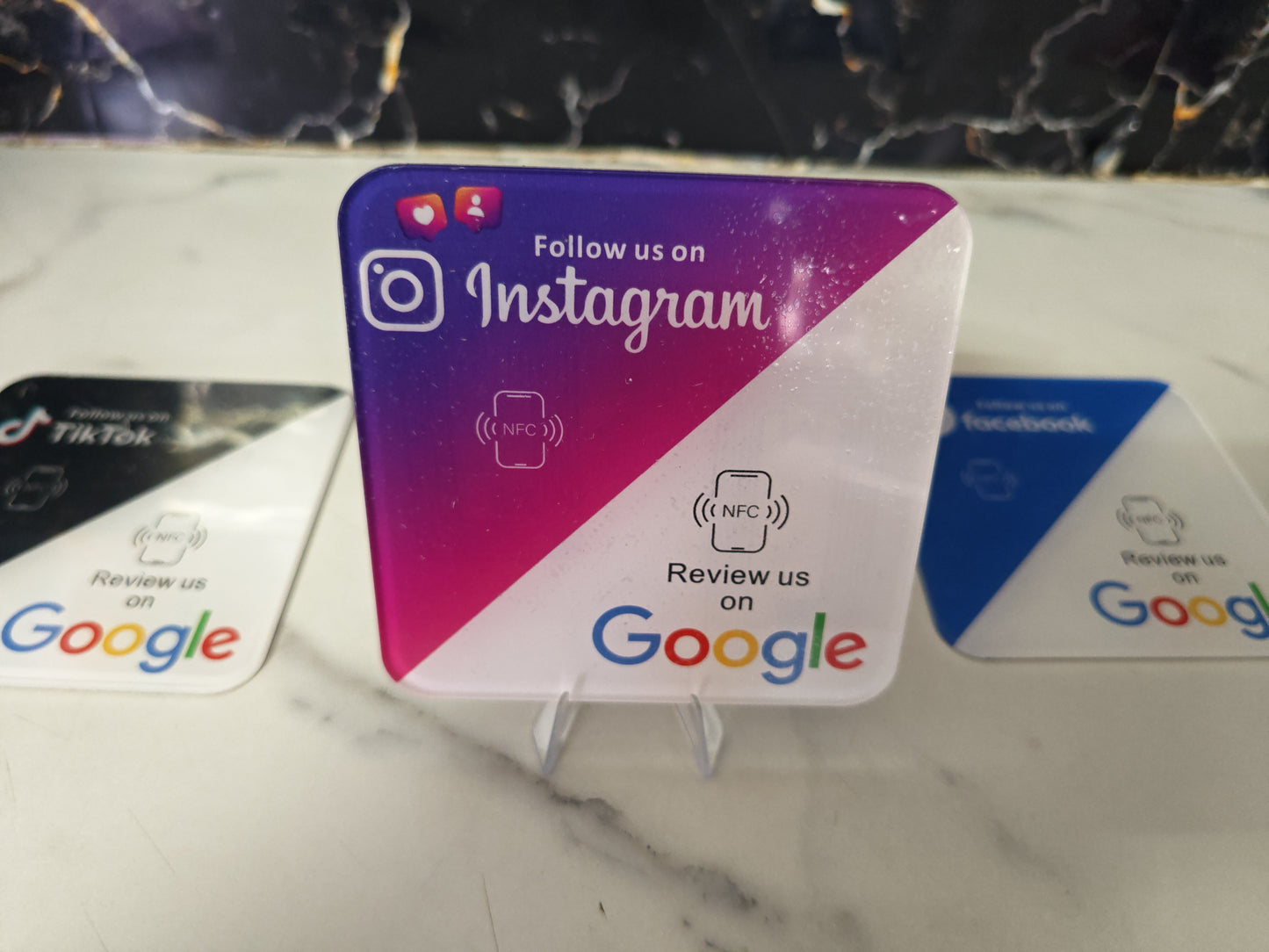 NFC Google Review + Instagram Card – Setup Included