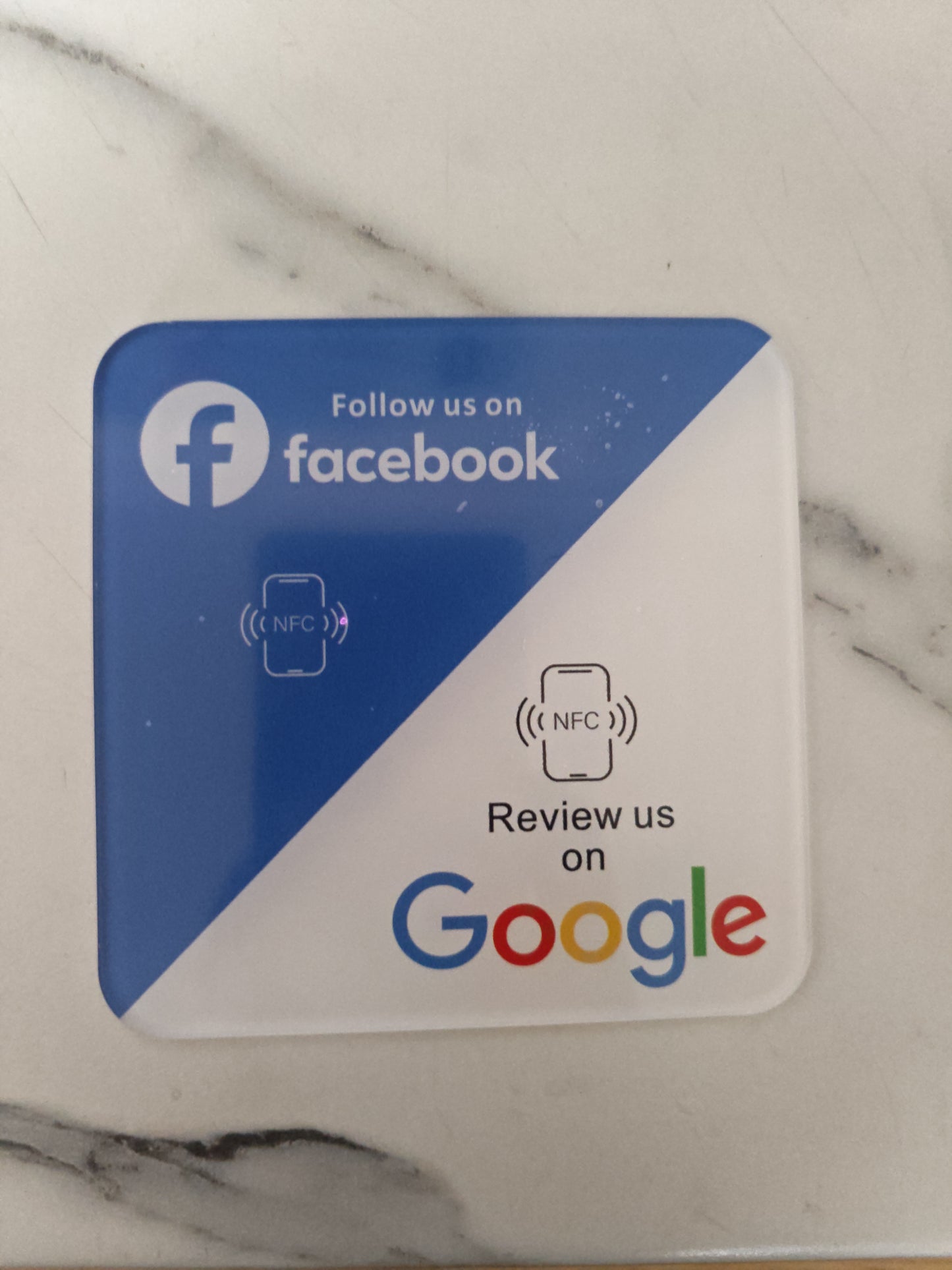 NFC Google Review + Facebook Card – Setup Included