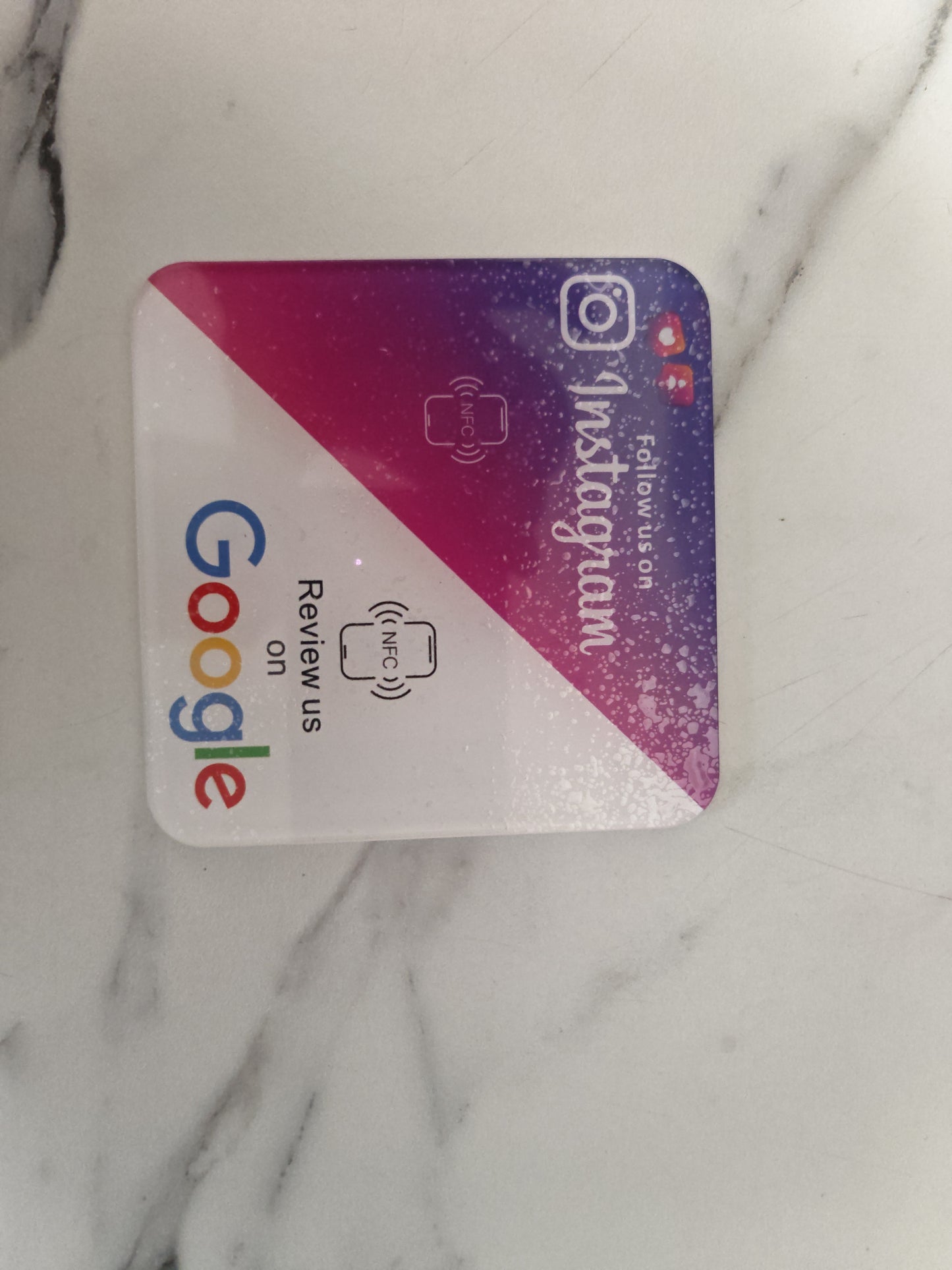 NFC Google Review + Instagram Card – Setup Included