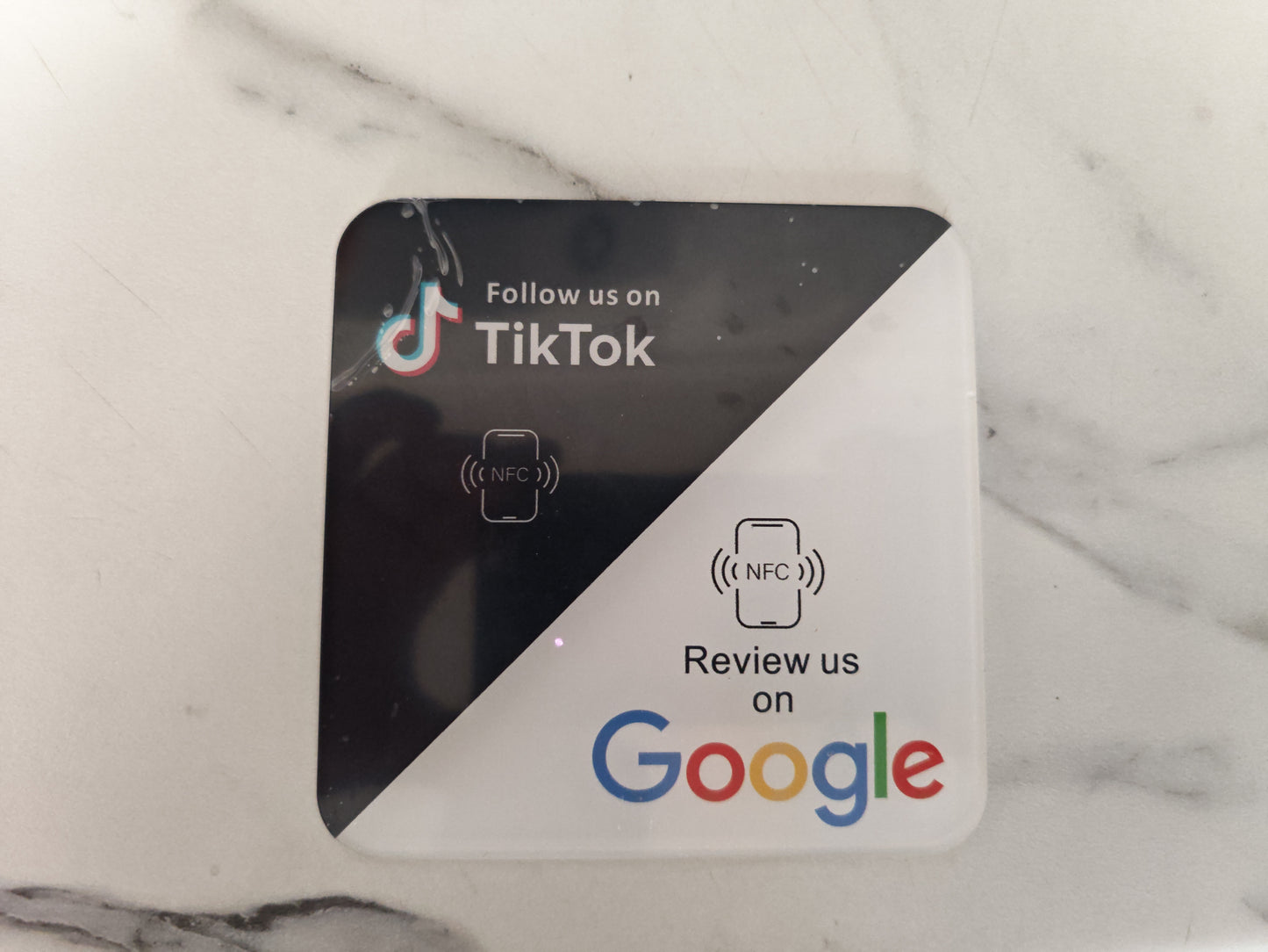 NFC Google Review + TikTok Card – Setup Included