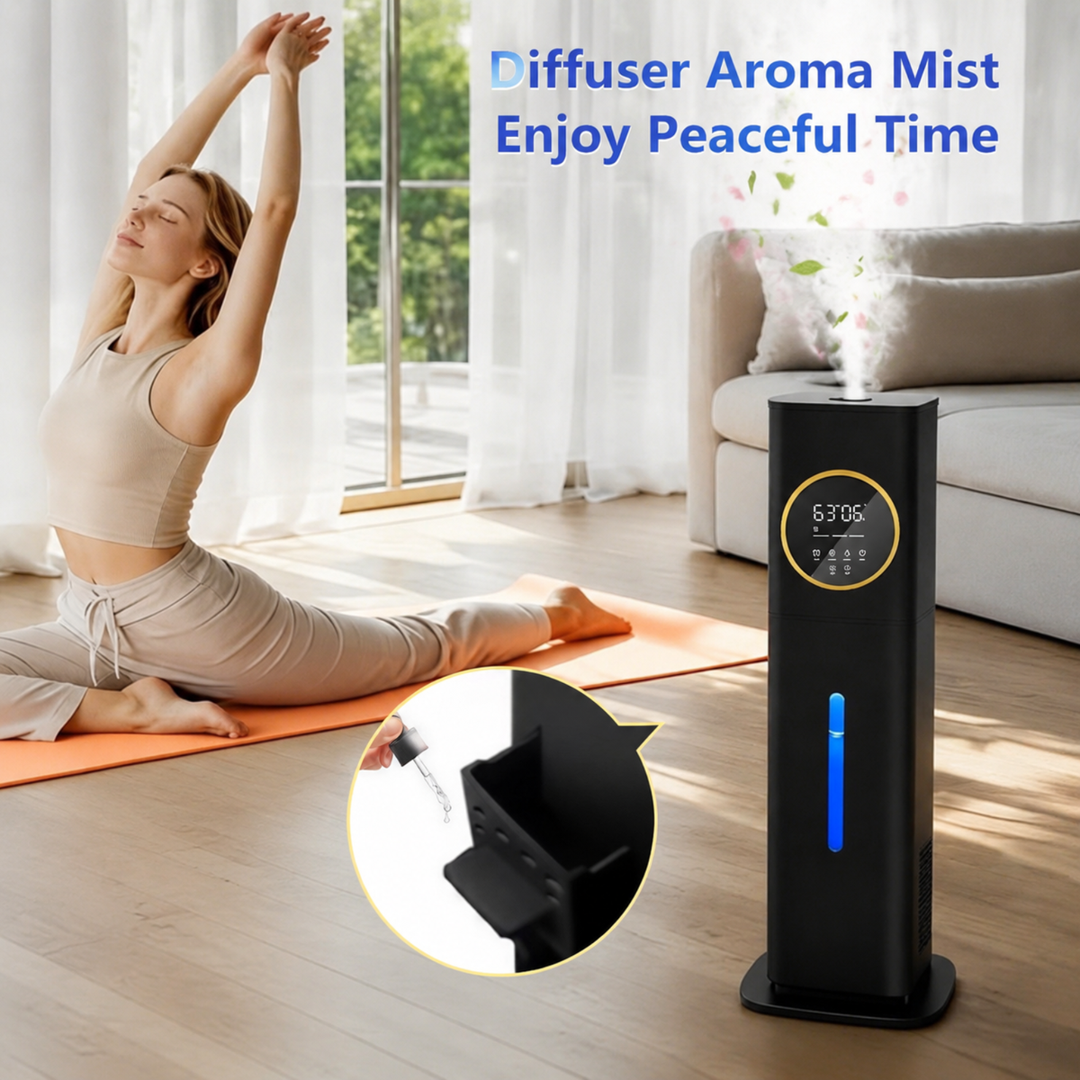 8L Large Humidifier - 40H Runtime for Large Room