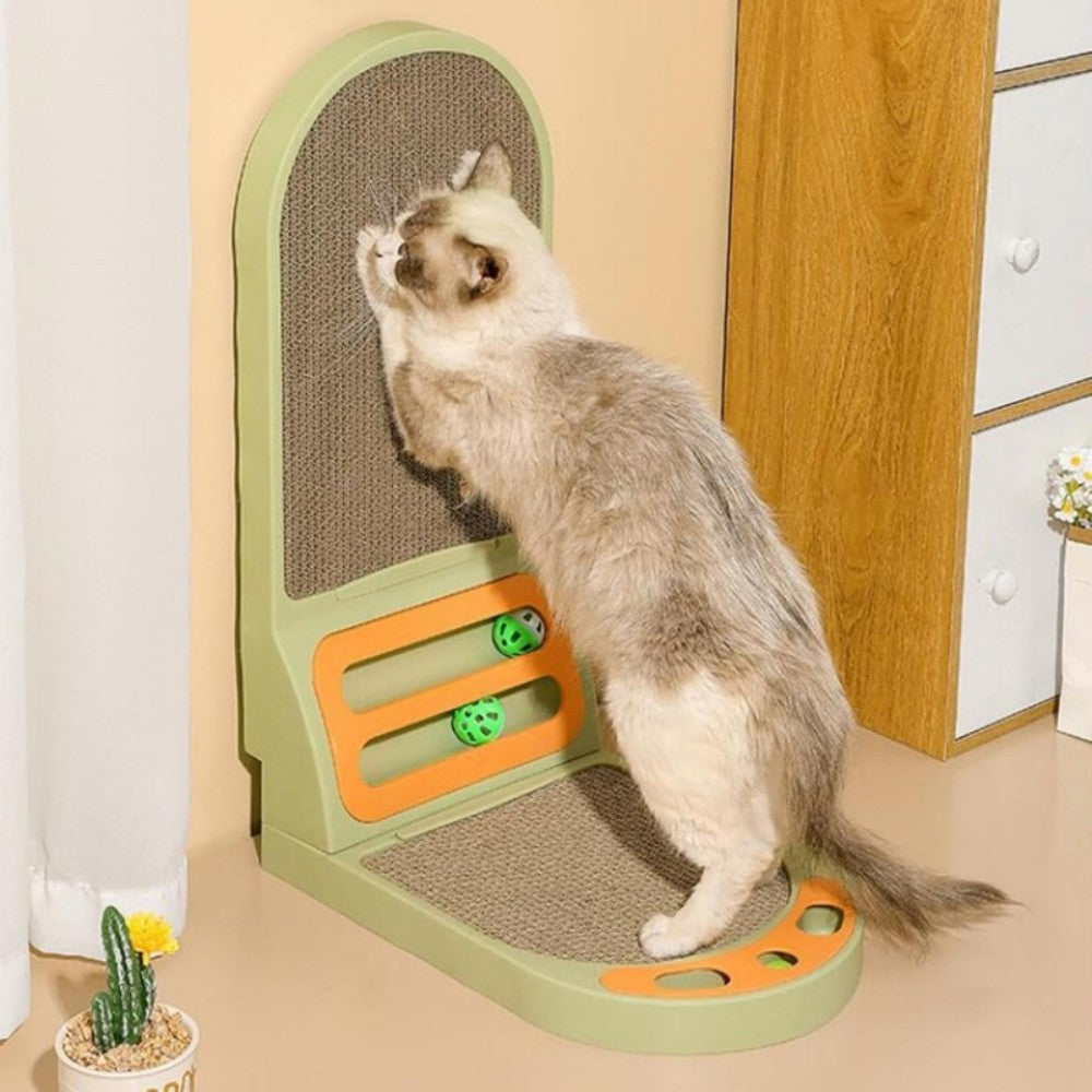 L-Shaped Cat Scratcher Board - Thickened Scratching Pad & Lounge Bed