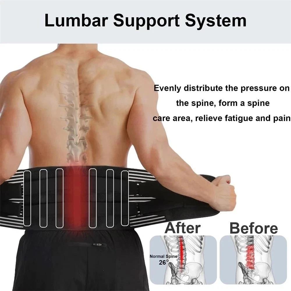 Adjustable Lower Back Brace Lumbar Support Waist Belt For Men Women Pain Relief Waist Belt