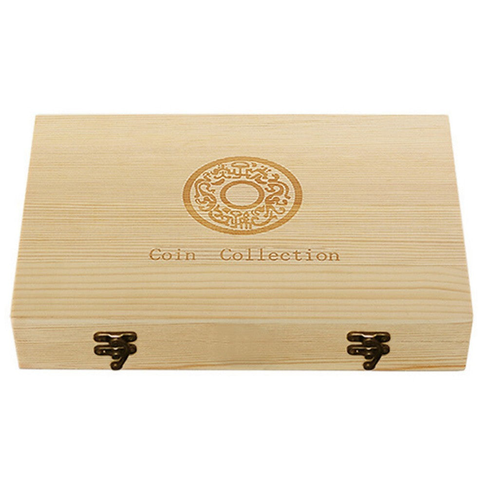 100Pcs Coins Display Storage Box Case Capsules-Wooden For Collectible Coin UK