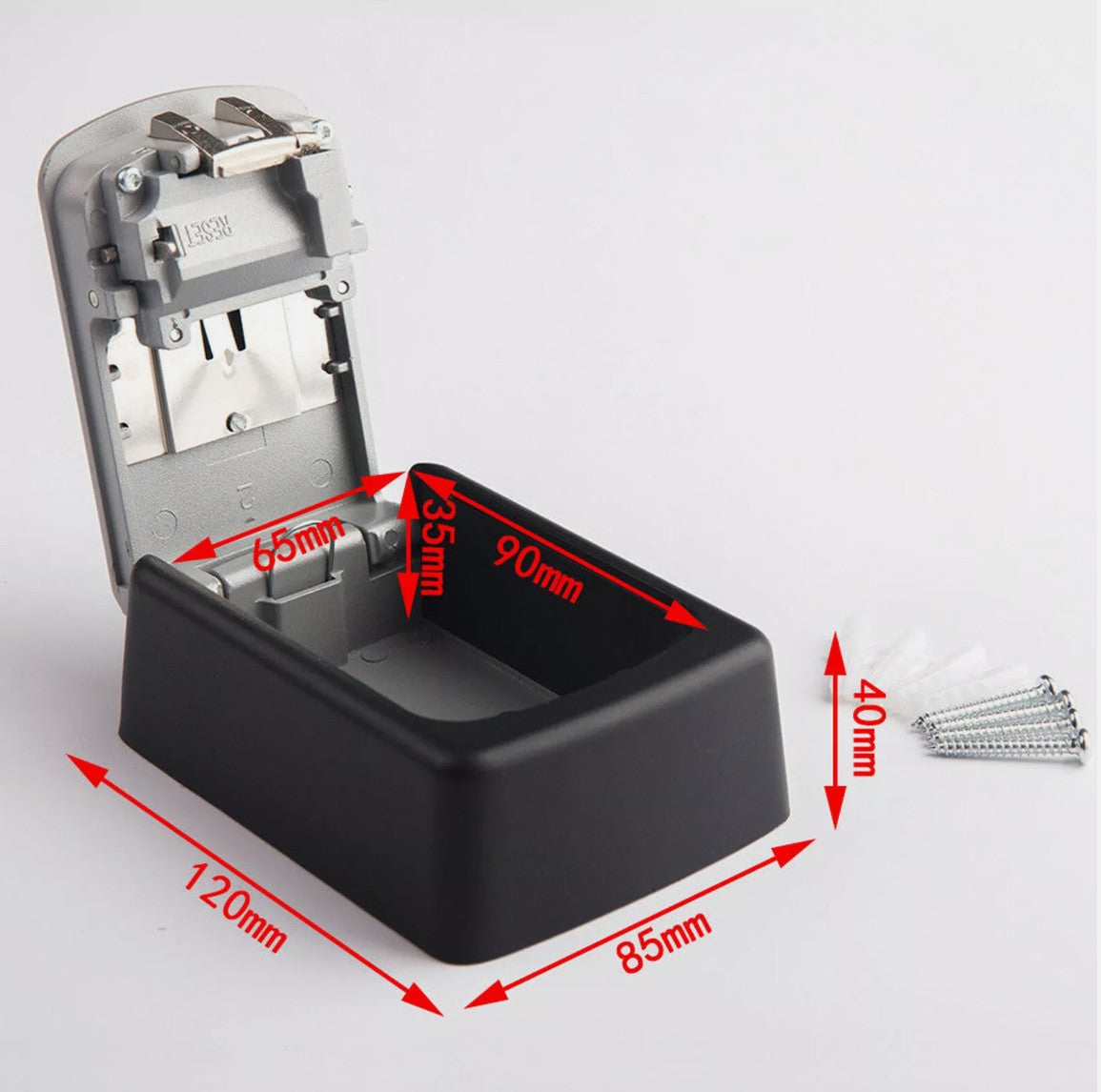 Wall Mounted Key Safe, 4 Combination Key Safe Outdoor Security Key Lock Box UK