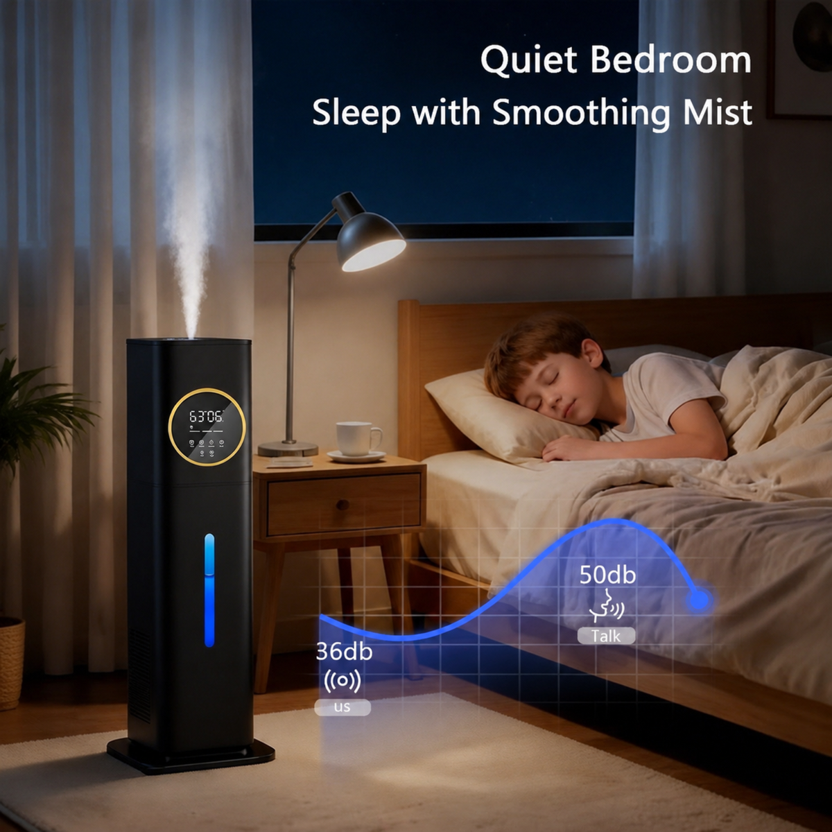 8L Large Humidifier - 40H Runtime for Large Room